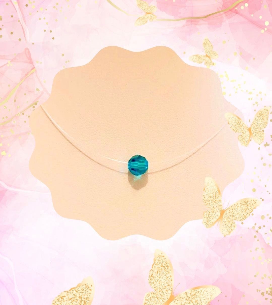 Colier fir transparent cu cristal Swarovski