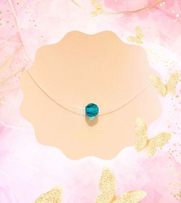 Colier fir transparent cu cristal Swarovski