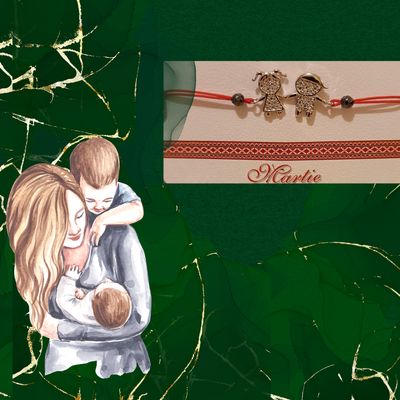 Brățară mărțișor cu link băiețel 👦🏼 și fetiță 👧🏼