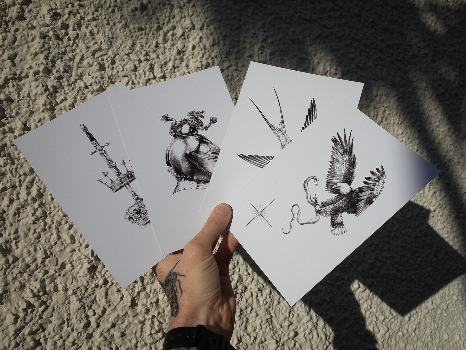 Set of 4 small prints