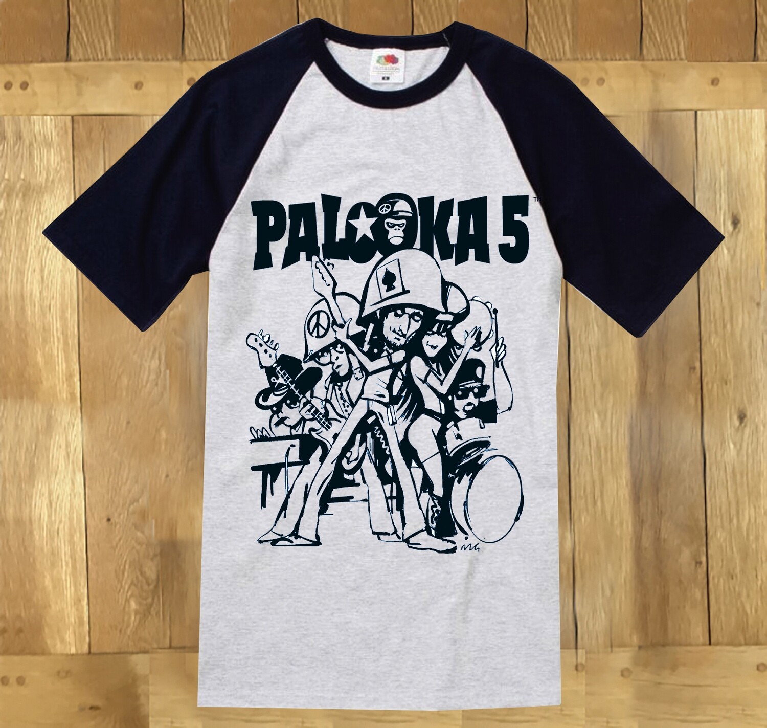 Palooka 5 Limited Edition Raglan TS Black and Grey - MEDIUM