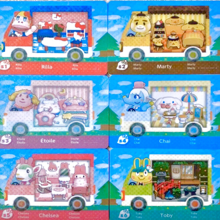 Amiibo Animal Crossing 6pcs Card Set