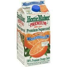 1/2 Gallon of Home Maker Orange Juice 1/2 Gallon of Home Maker Orange Juice