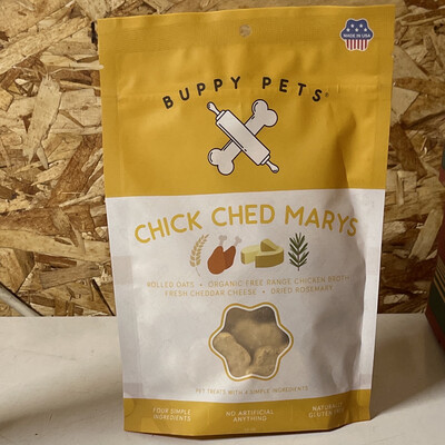 Chick Ched Marys (Rolled Oats, Organic Free Range Chicken Broth, Fresh Cheddar Cheese + Dried Rosemary) (3oz)