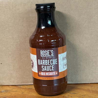 Rosie’s All Natural Bold Mesquite BBQ sauce (18oz)