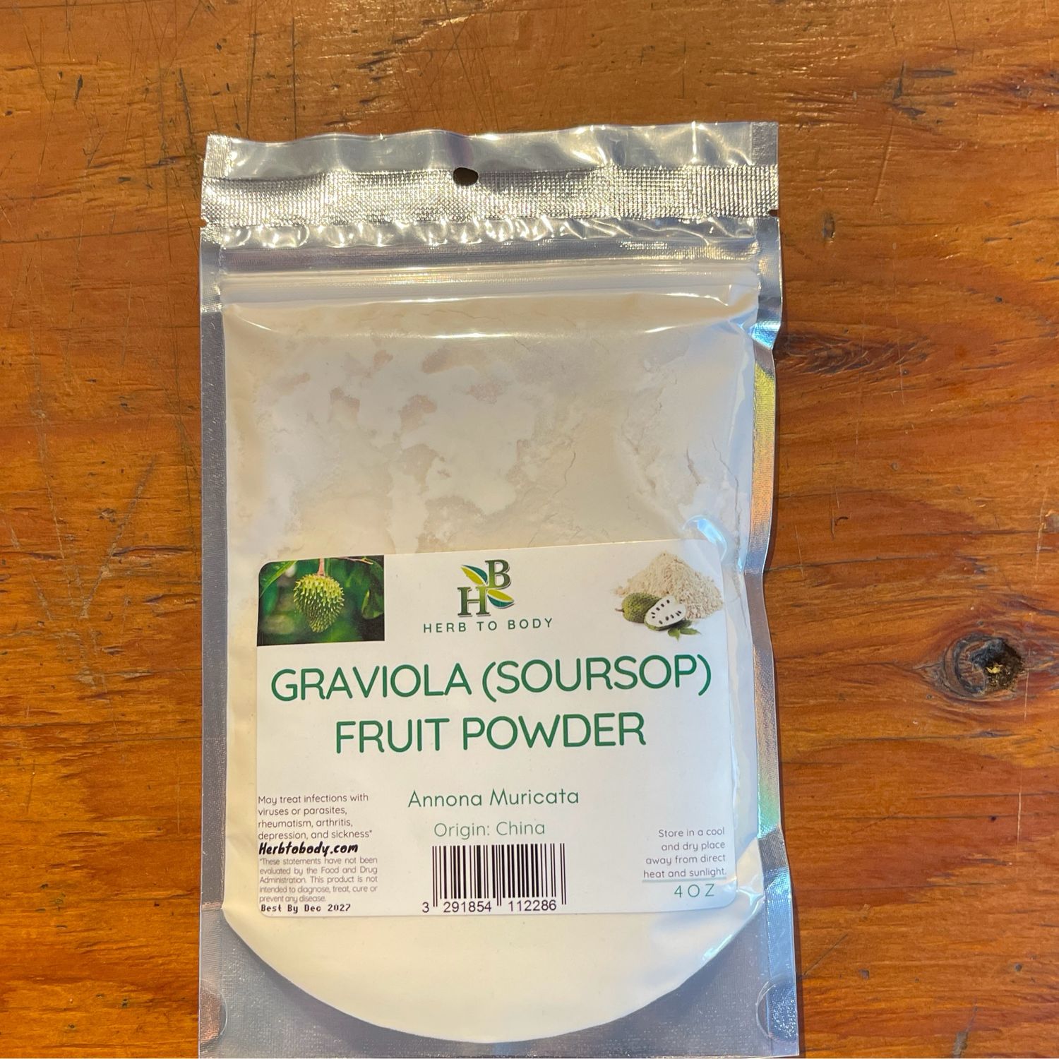 Graviola (Soursop) Fruit Powder (4oz) (Annona Muricata)