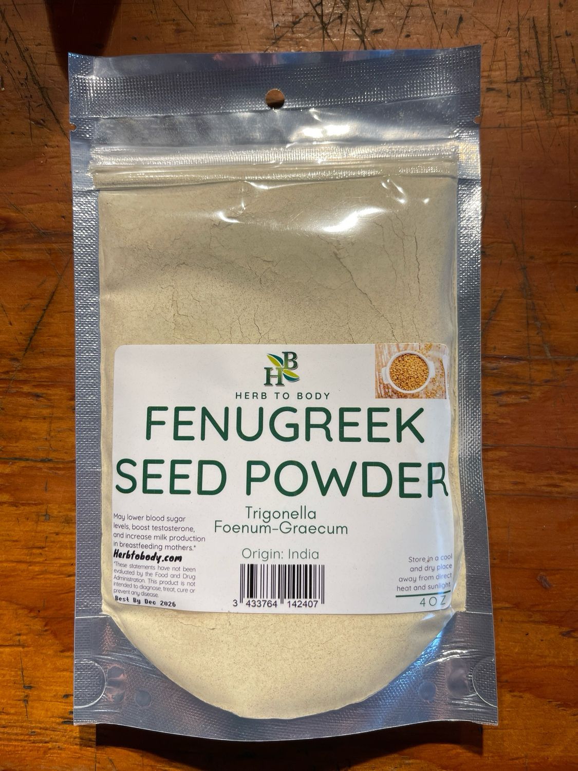 Fenugreek Seed Powder - Trigonella Foenum-Graecum (4oz)