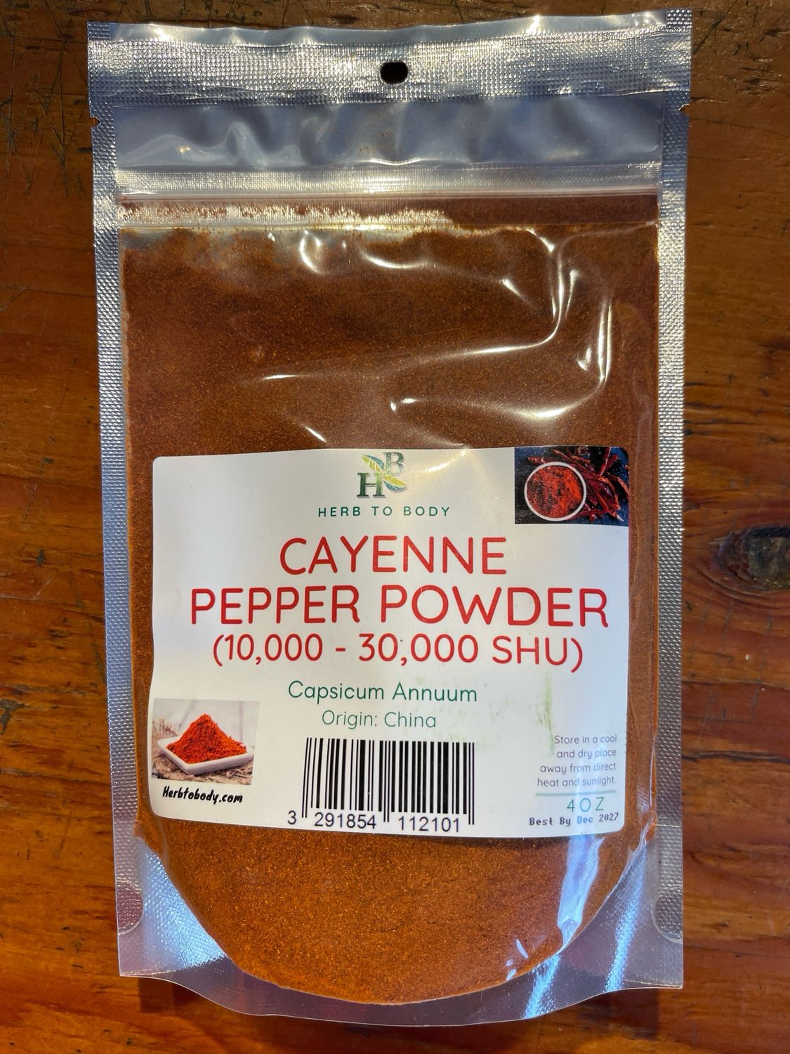 Cayenne Pepper Powder (10,000-30,000SHU) (Capsicum Annuum) (4oz)