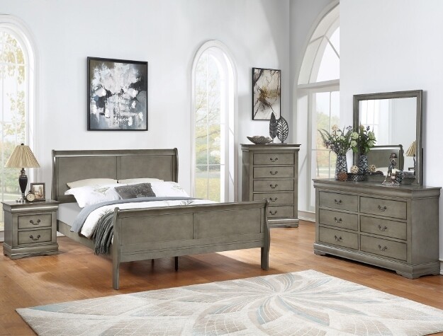 Louis Philip Bedroom set- Grey