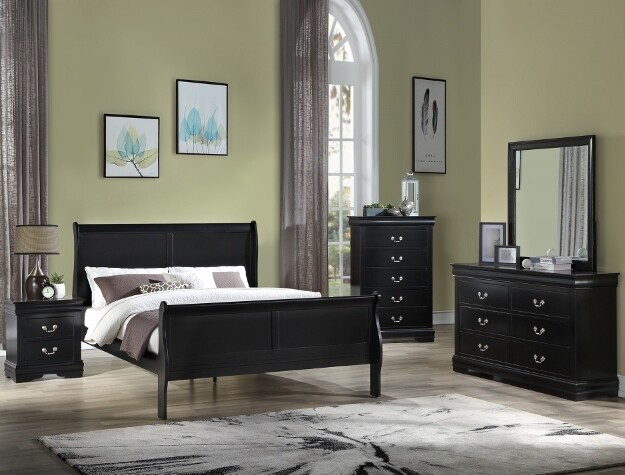 Louis Philip Bedroom set- Black