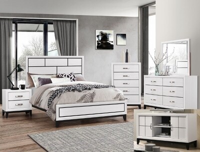 Akerson White Bedroom Set