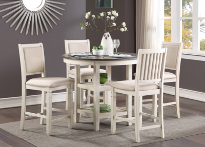 Asher Dining Set - White