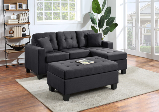 Noami Sofa Chase &amp; Ottoman Linen