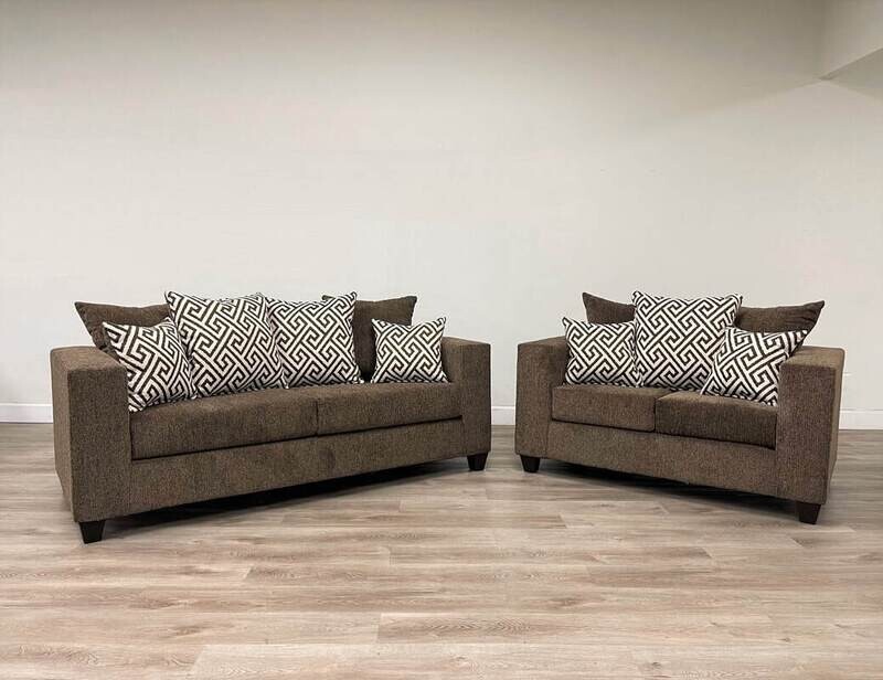 Mocha Sofa &amp; Loveseat