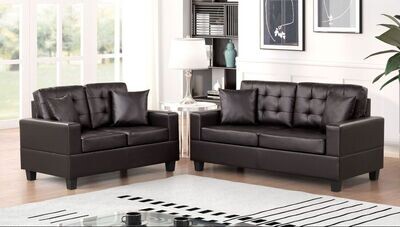 Espresso Sofa &amp; Loveseat