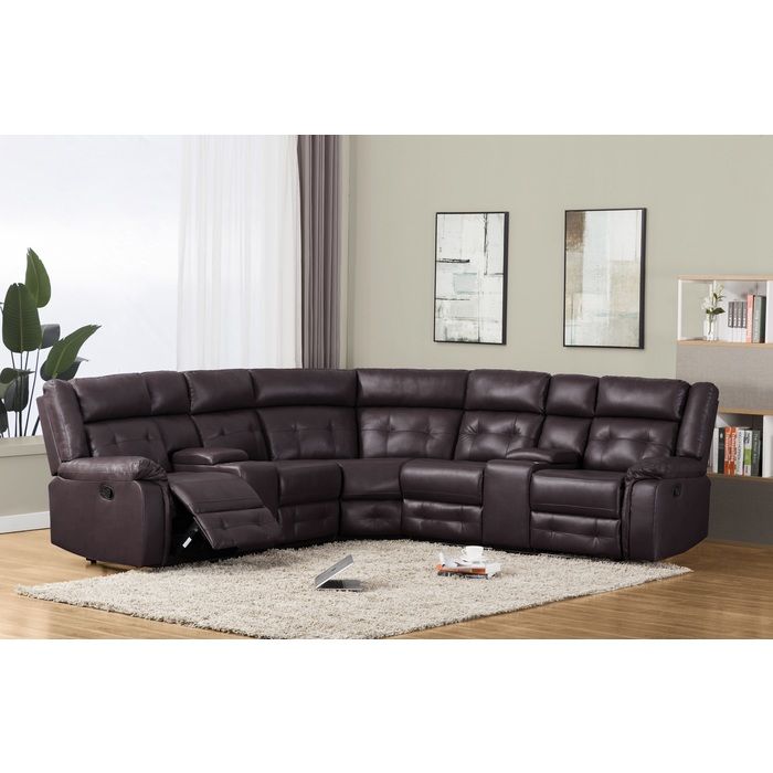 Chocolate Reclining Sectional