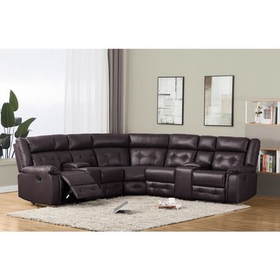 Chocolate Reclining Sectional