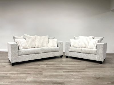 Cream Sofa &amp; Loveseat