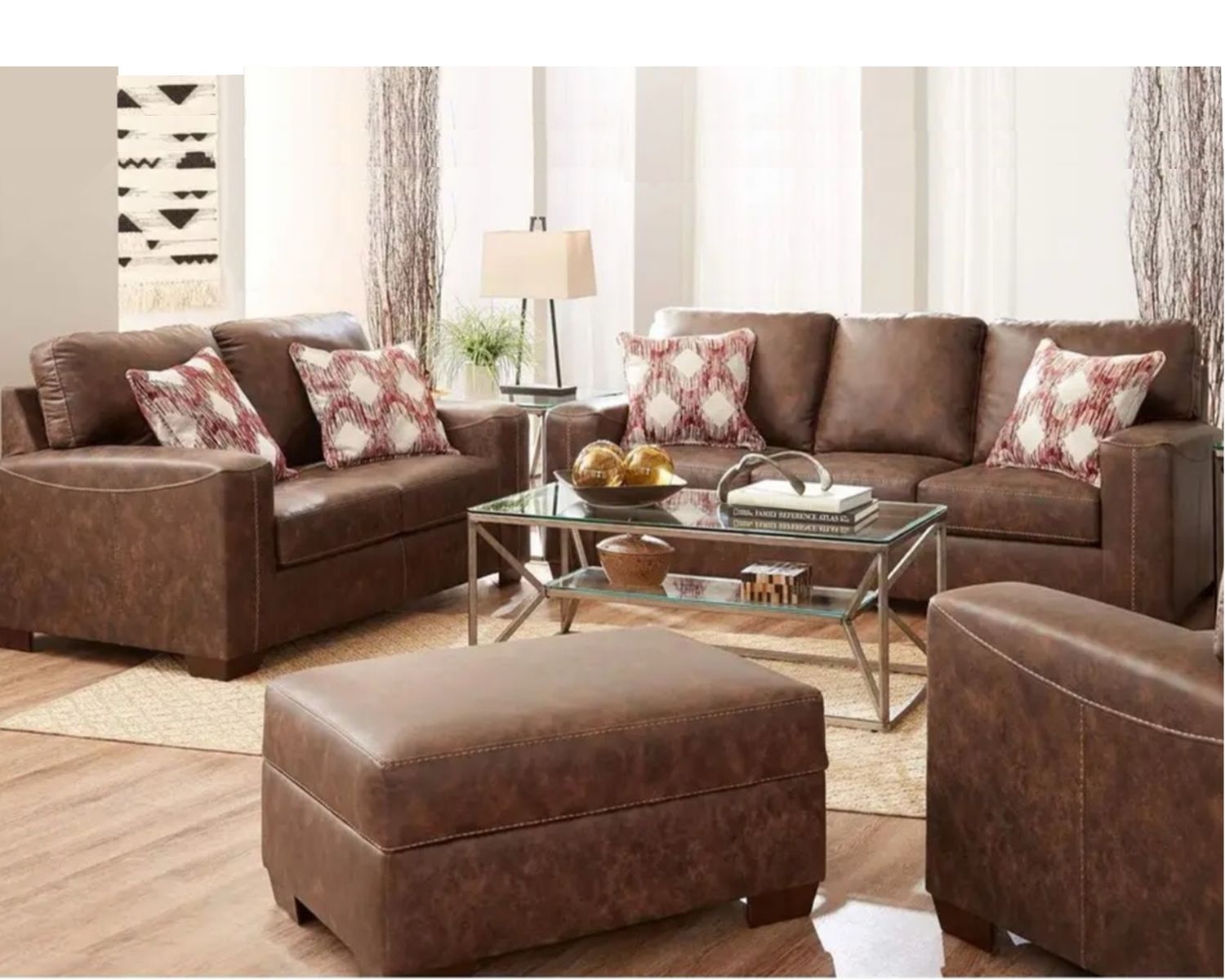 Saddle Sofa &amp; Loveseat