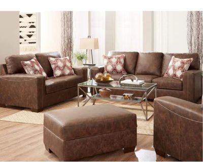 Saddle Sofa &amp; Loveseat