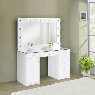 White makeup vanity