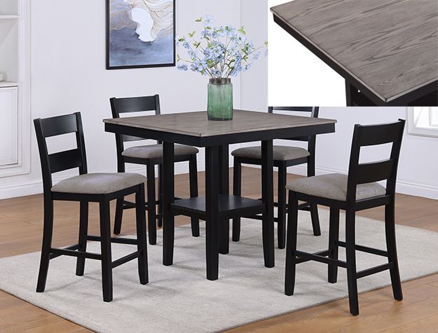 Lester Counter Height Dining Set - Light Grey