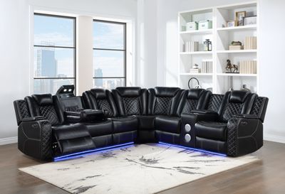 Chocolate Reclining Sectional