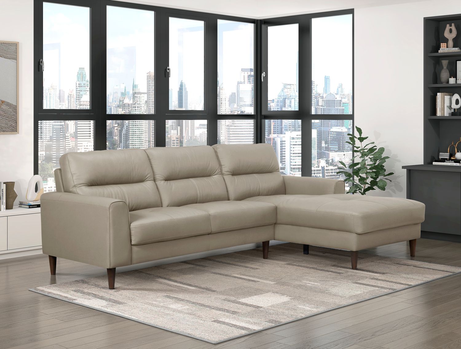 Lewes Leather Sectional