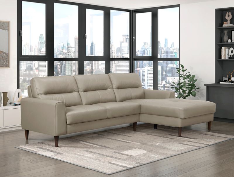 Lewes Leather Sectional