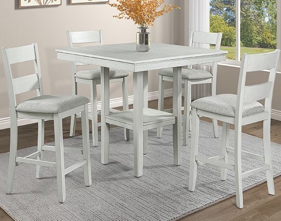 Lester Counter Height Dining Set - Light Grey