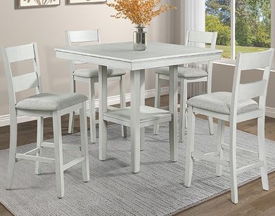 Lester Counter Height Dining Set - Light Grey