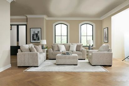 125 taupe Sofa &amp; Loveseat