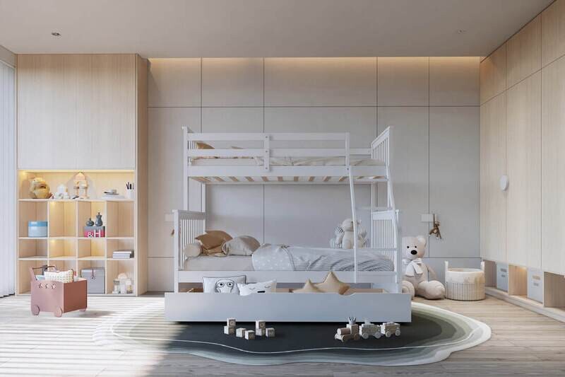 Twin/Full Bunk Bed with Twin Trundle Twin/Full Bunk Bed with Twin Trundle