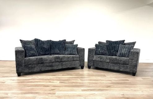 Charcoal OR Black Sofa &amp; Loveseat