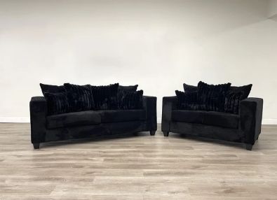 Charcoal OR Black Sofa &amp; Loveseat