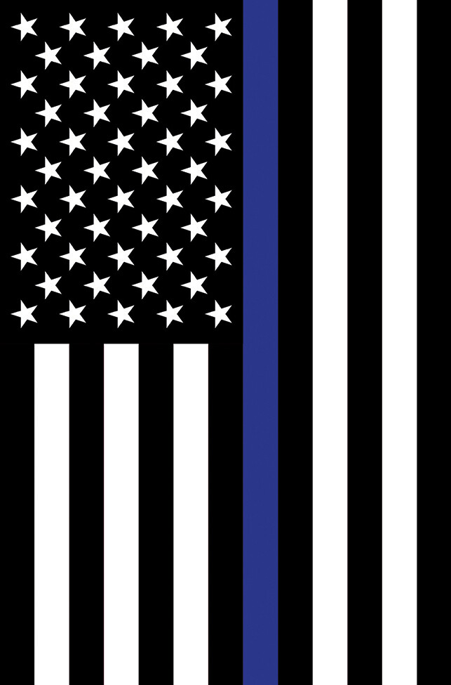 Applique Police Support Flag