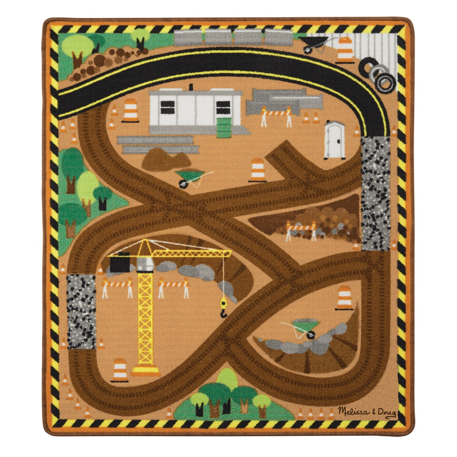 Round the Site Construction Truck Rug
