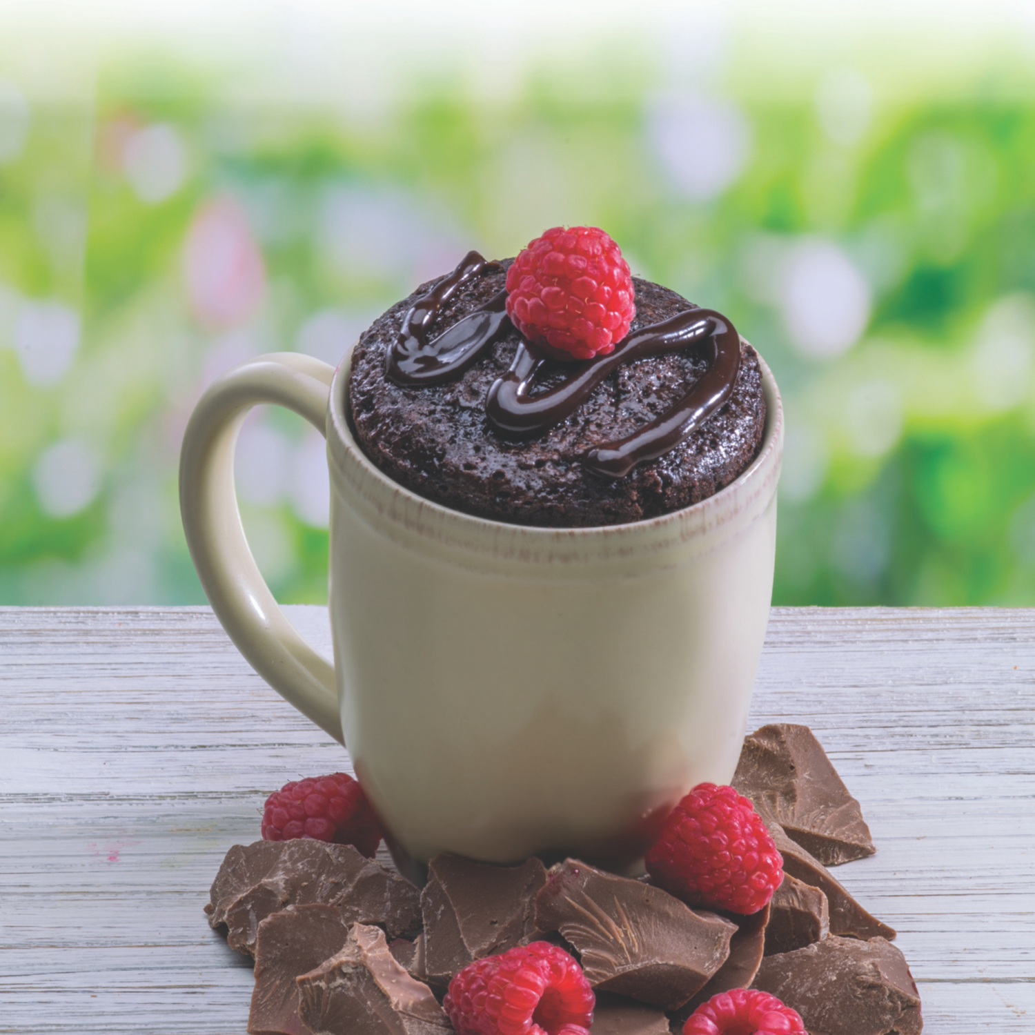 Chocolate Raspbery Cheesecake Mug Cake