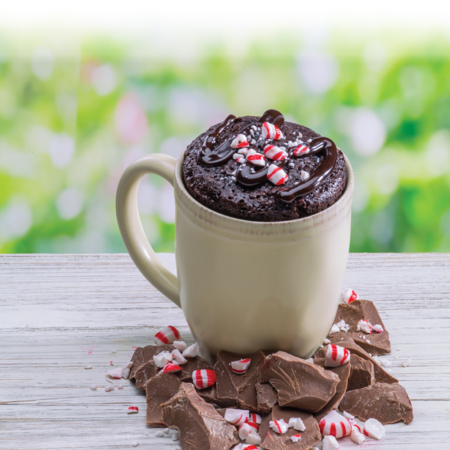 Chocolate Peppermint Brownie Mug Cake