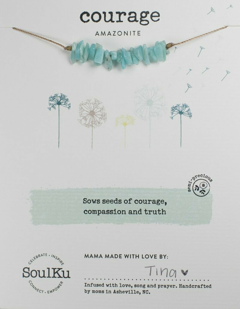 Seed Necklace Amazonite- Courage