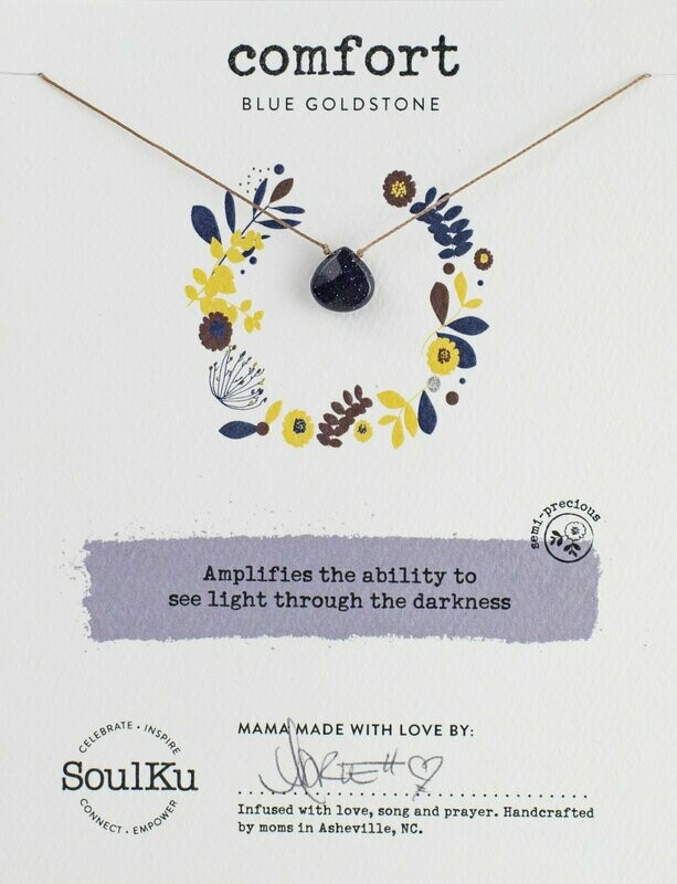 Soul-Full Necklace Blue Goldstone - Comfort
