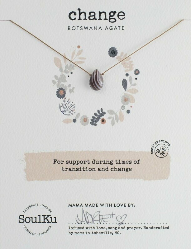 Soul-Full Necklace Botswana Agate - Change