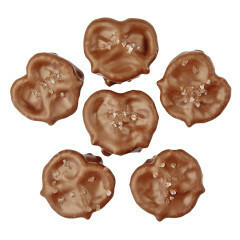 Chocolate Carmel Filled Pretzels w/ Sea Salt