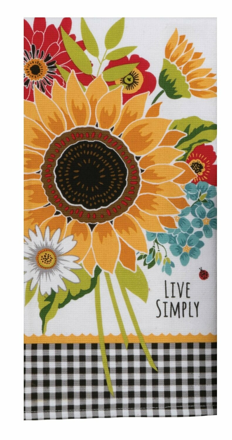 Sunflower Charm Terry Towel
