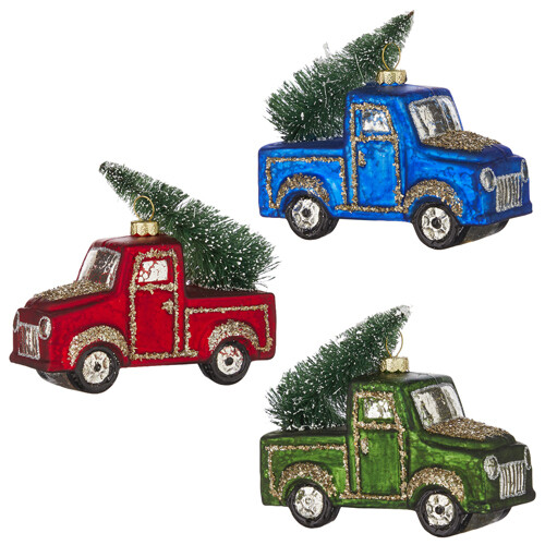 4.75" Truck with Tree Ornament