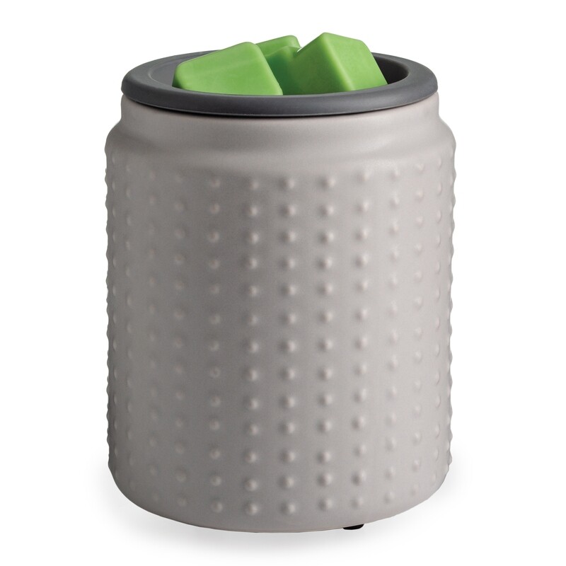 Gray Hobnail Wax Warmer w/ Silicone Dish