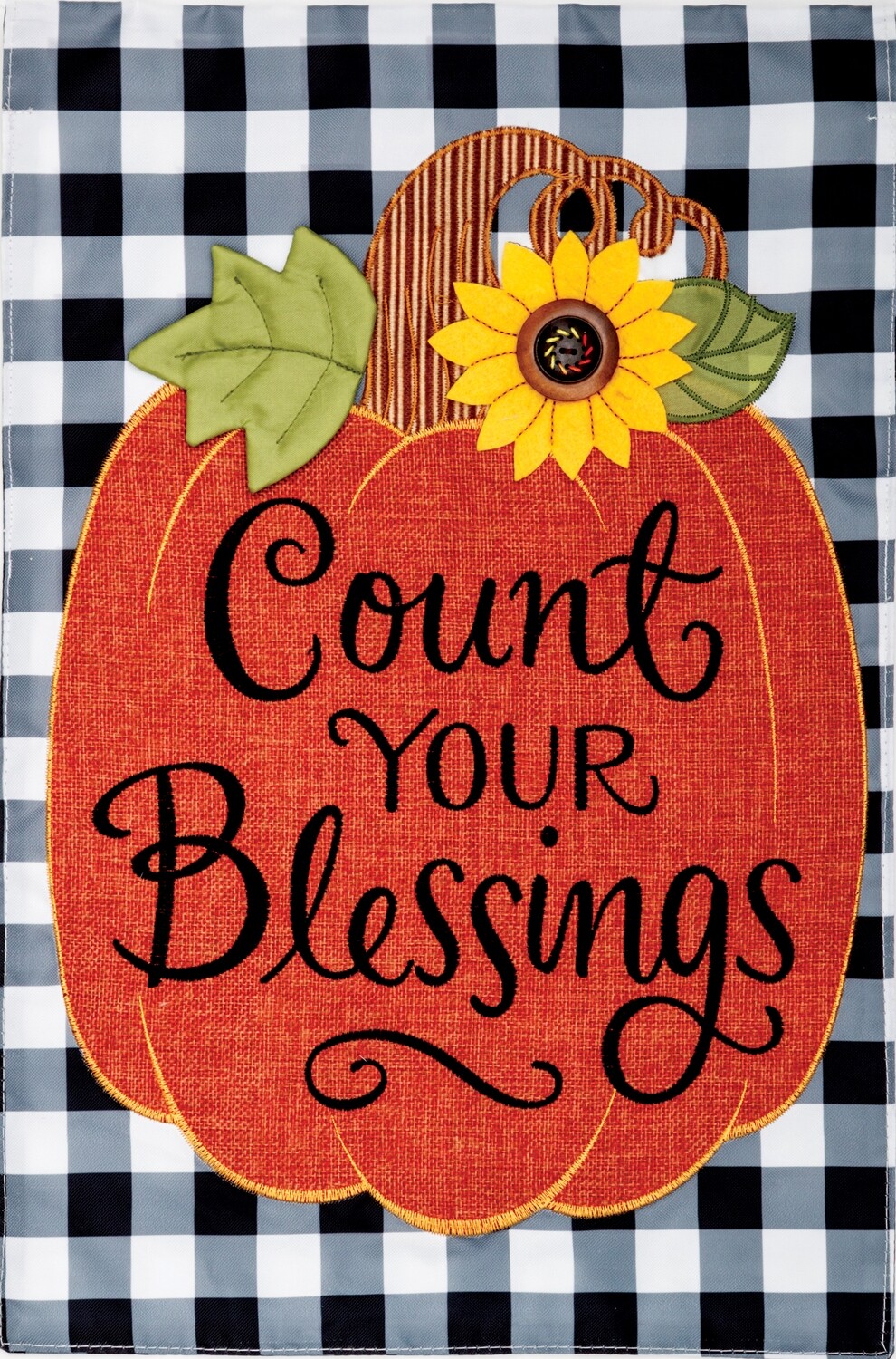 Applique Count your Blessings Flag
