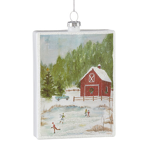 5" Ice Skating in the Countryside Ornament