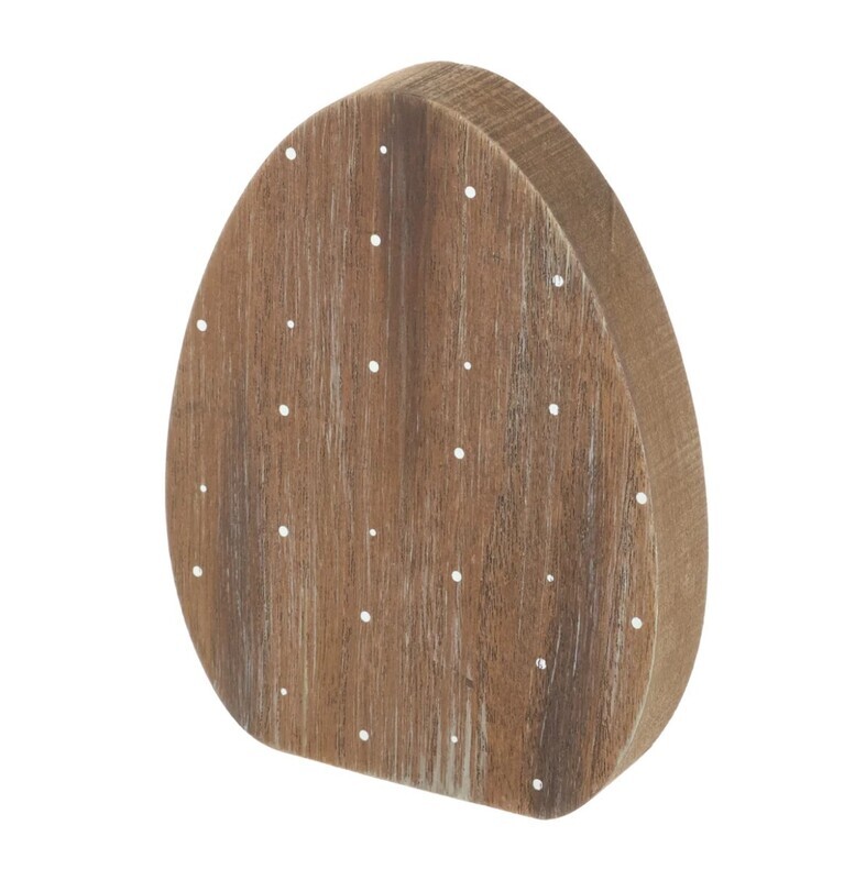 Sm. Wood Dotted Egg