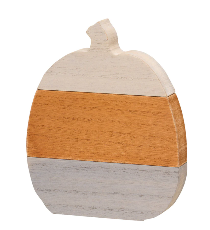 Sm. Gry/Org Plank Pumpkin